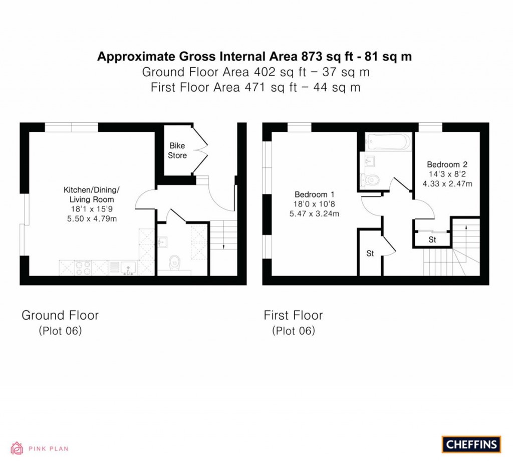Floorplans For Northfield Avenue, Cambridge