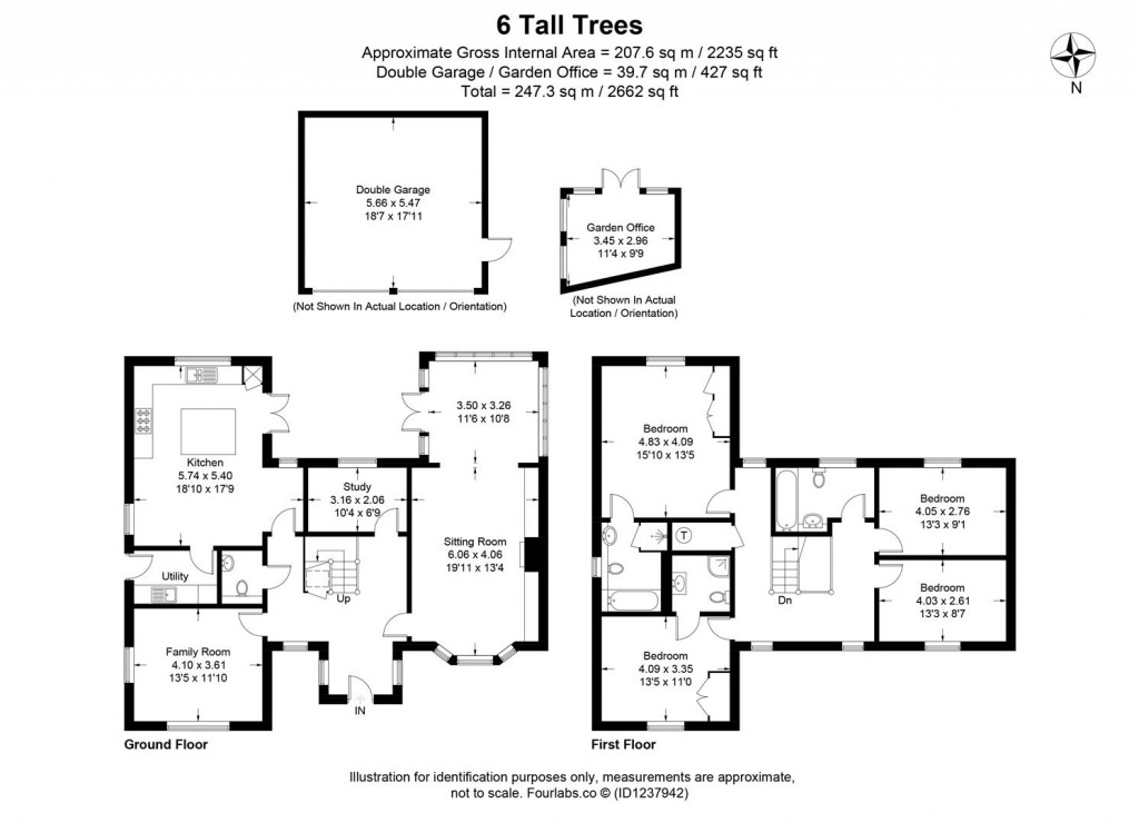 Floorplans For Tall Trees, Baunton Lane, Stratton, Cirencester