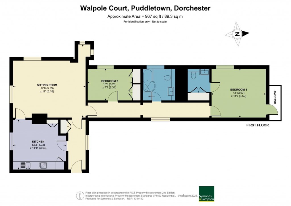 Floorplans For Walpole Court, Puddletown, Dorchester