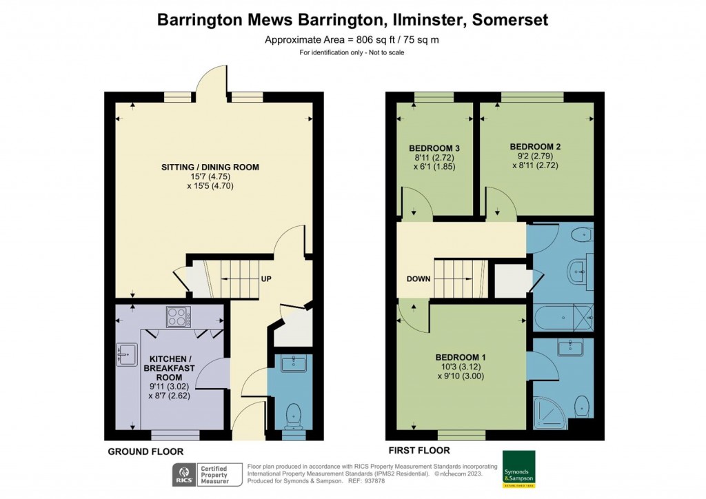 Floorplans For Barrington Mews, Barrington, Ilminster