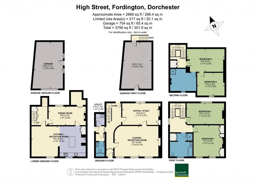 Floorplans For High Street, Fordington, Dorchester