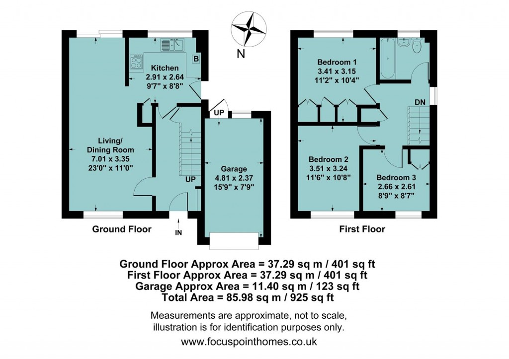 Floorplans For Elton Road, Banbury
