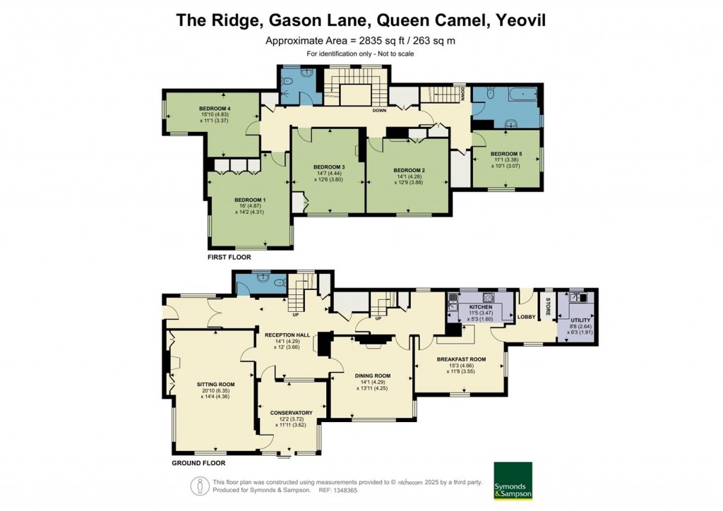 Floorplans For Gason Lane, Queen Camel, Somerset