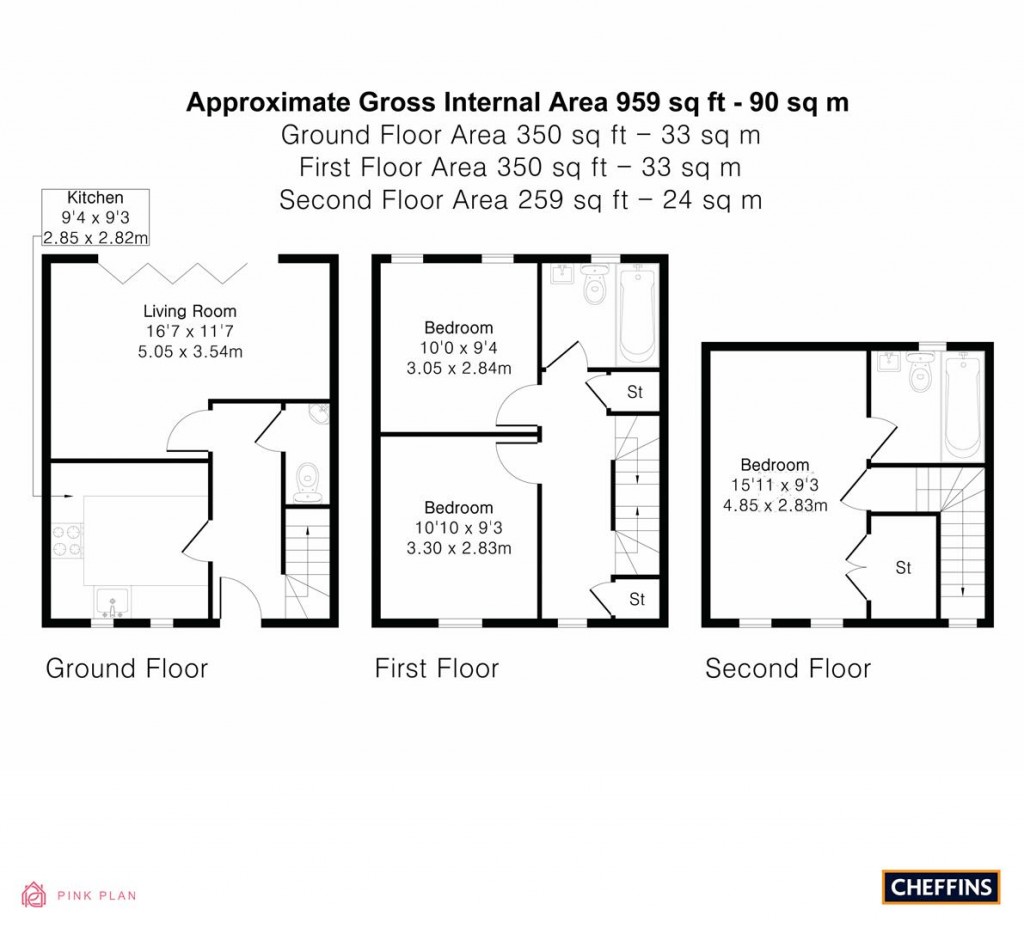 Floorplans For Swallow Gardens, Chesterton, Cambridge