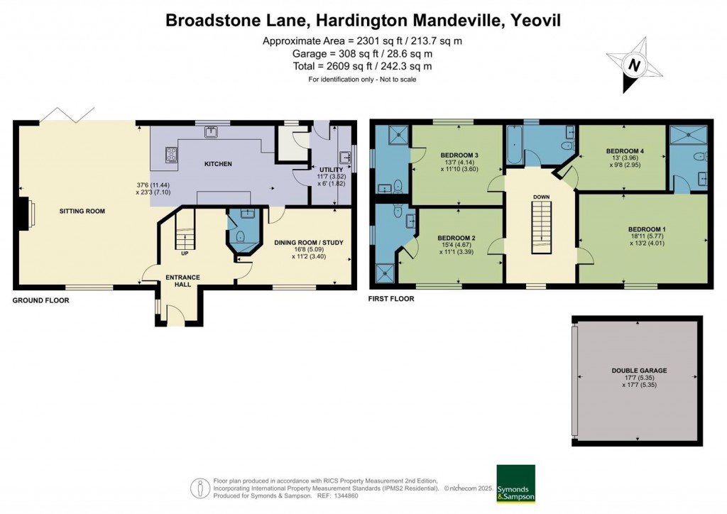 Floorplans For Broadstone Lane, Hardington Mandeville, Yeovil
