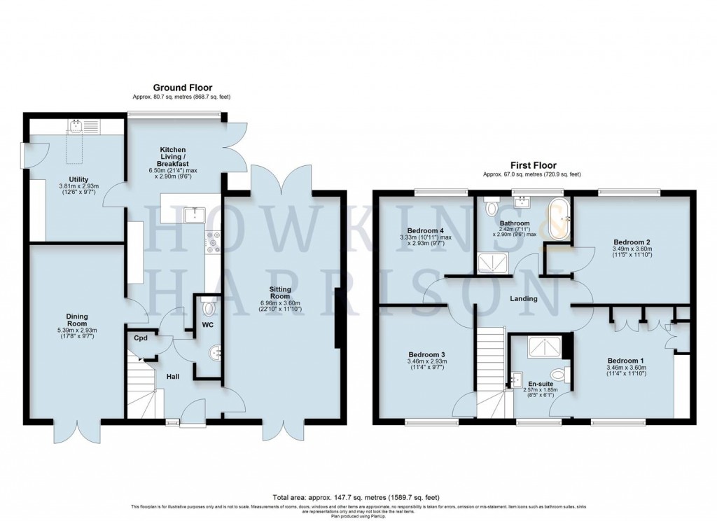 Floorplans For Loire Close, Ashby-De-La-Zouch, LE65