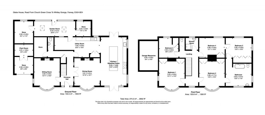 Floorplans For Farway, Colyton