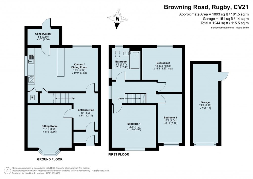 Floorplans For Browning Road, Rugby, CV21