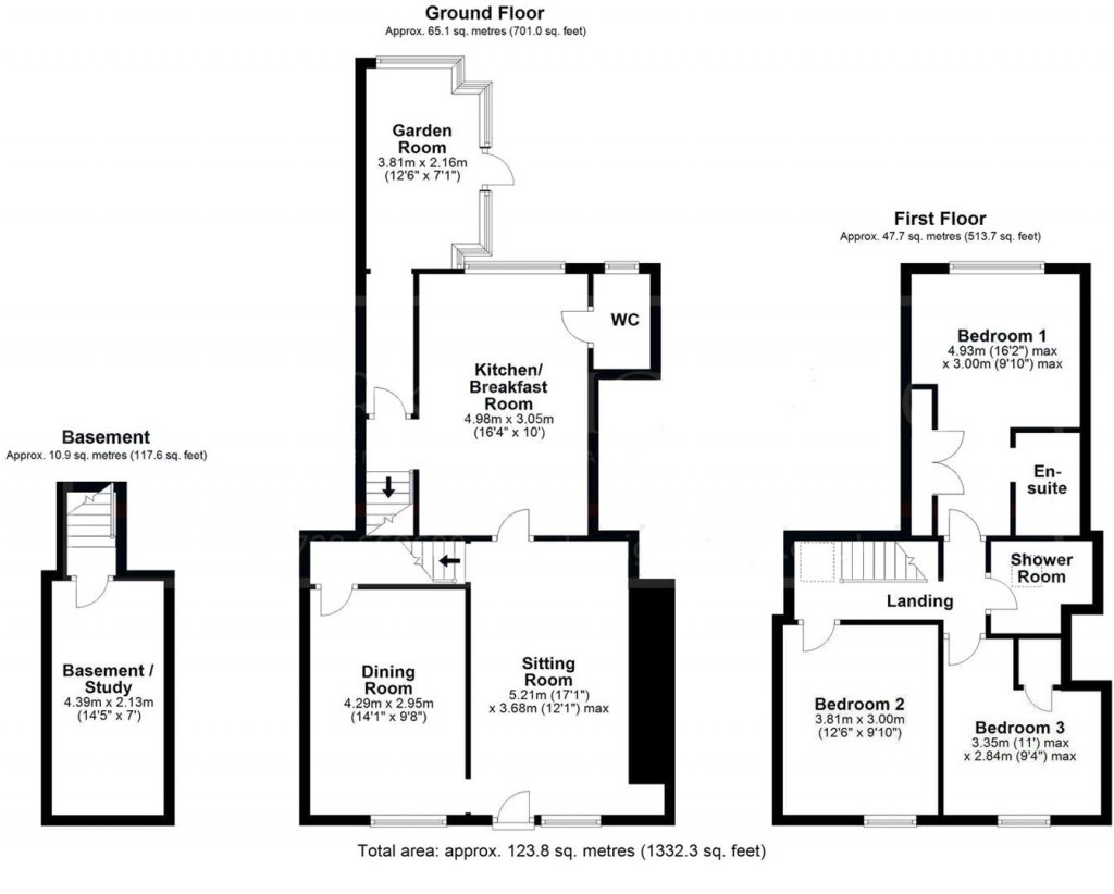 Floorplans For Castle Street, Saffron Walden