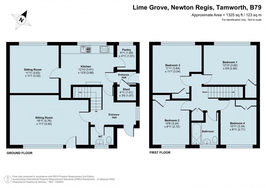 Floorplans For 1 Lime Grove, Newton Regis, Tamworth, B79