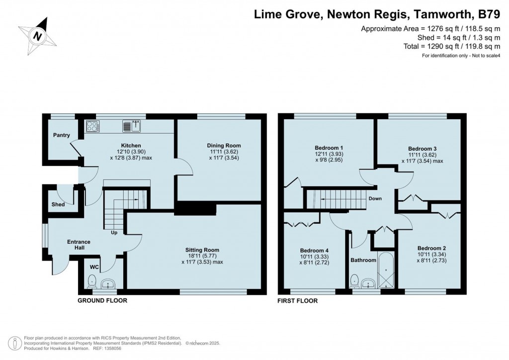 Floorplans For 2 Lime Grove, Newton Regis, Tamworth, B79