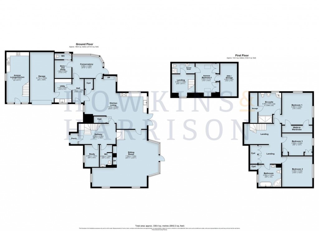 Floorplans For Meadow Lane, Stanton Under Bardon, LE67