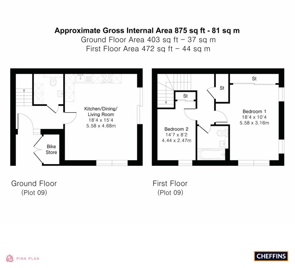 Floorplans For Northfield Avenue, Cambridge