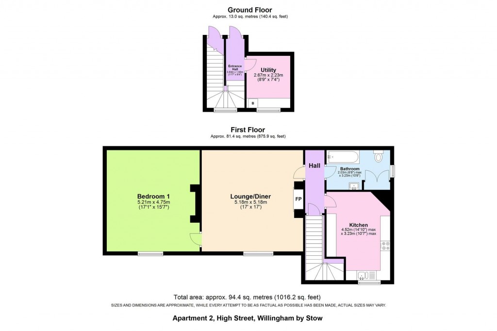 Floorplans For High Street, Willingham By Stow, Gainsborough