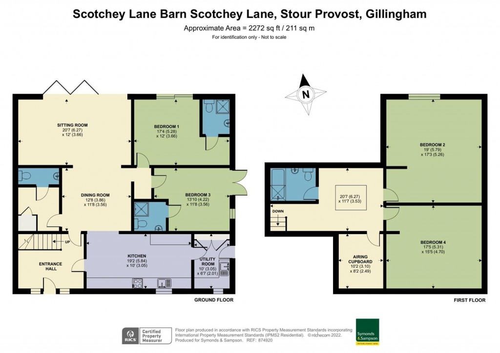 Floorplans For Scotchey Lane, Stour Provost, Gillingham