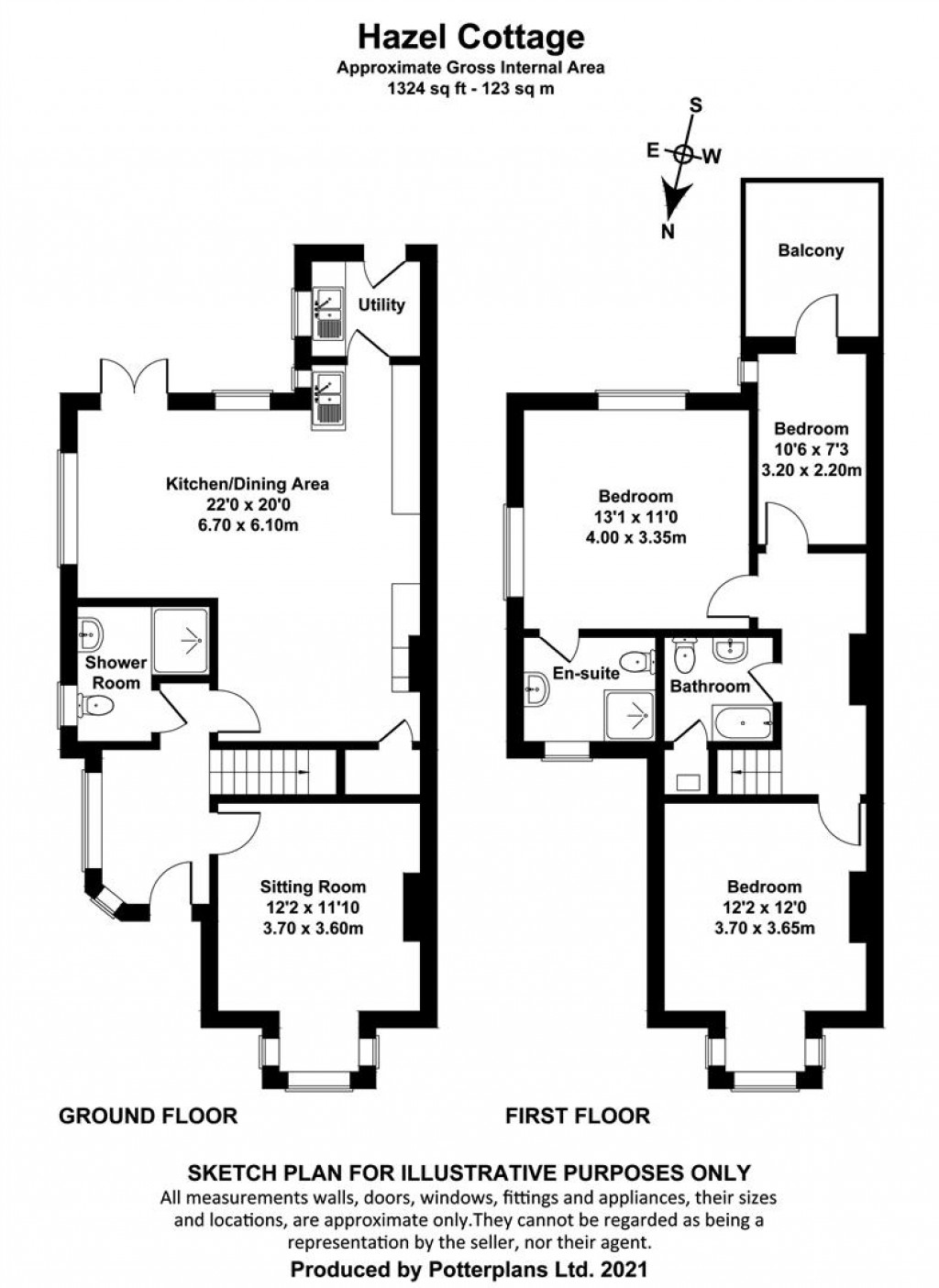 Floorplans For Lane End Road, Bembridge