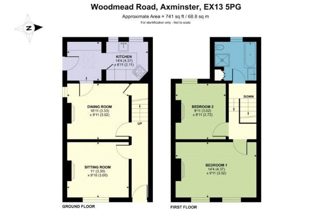 Floorplans For Woodmead Road, Axminster