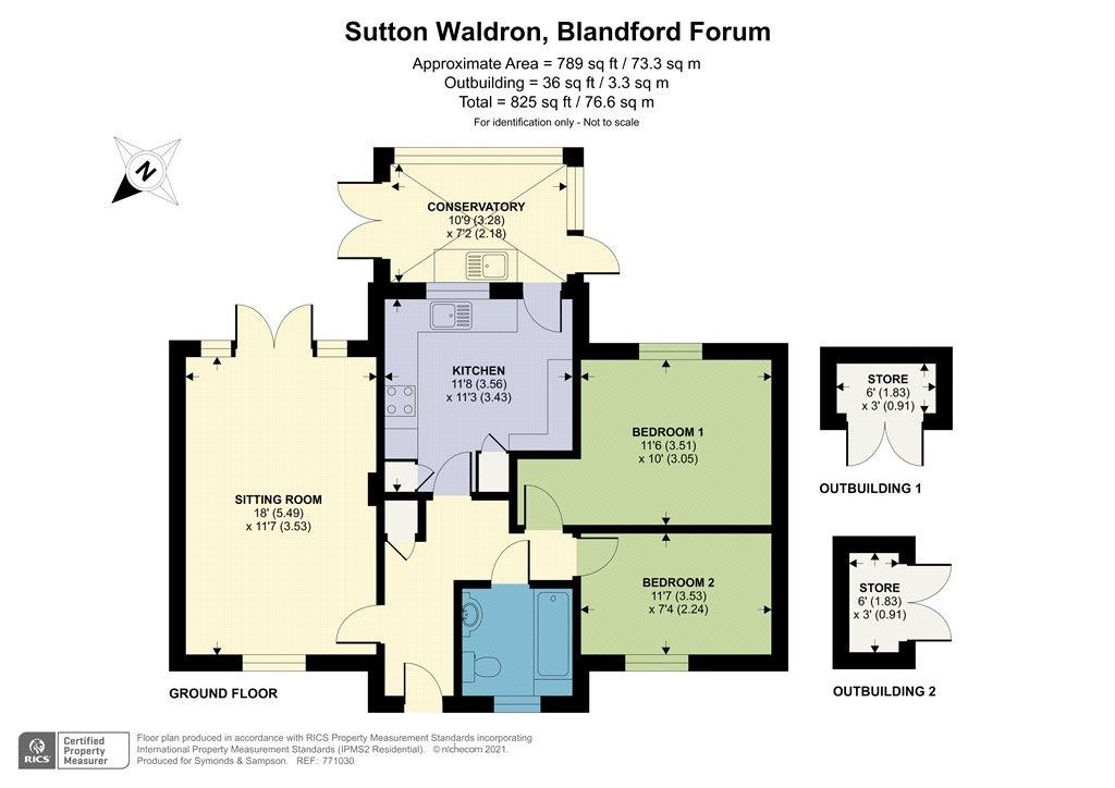 Floorplans For The Street, Sutton Waldron, Blandford Forum