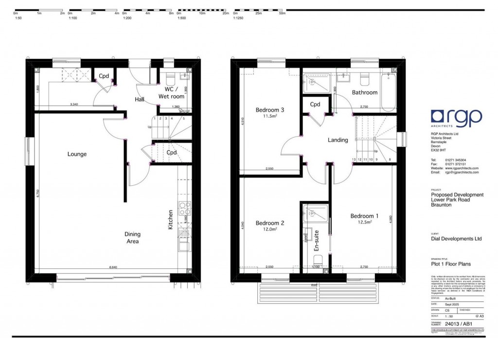 Floorplans For Lower Park Road, Braunton