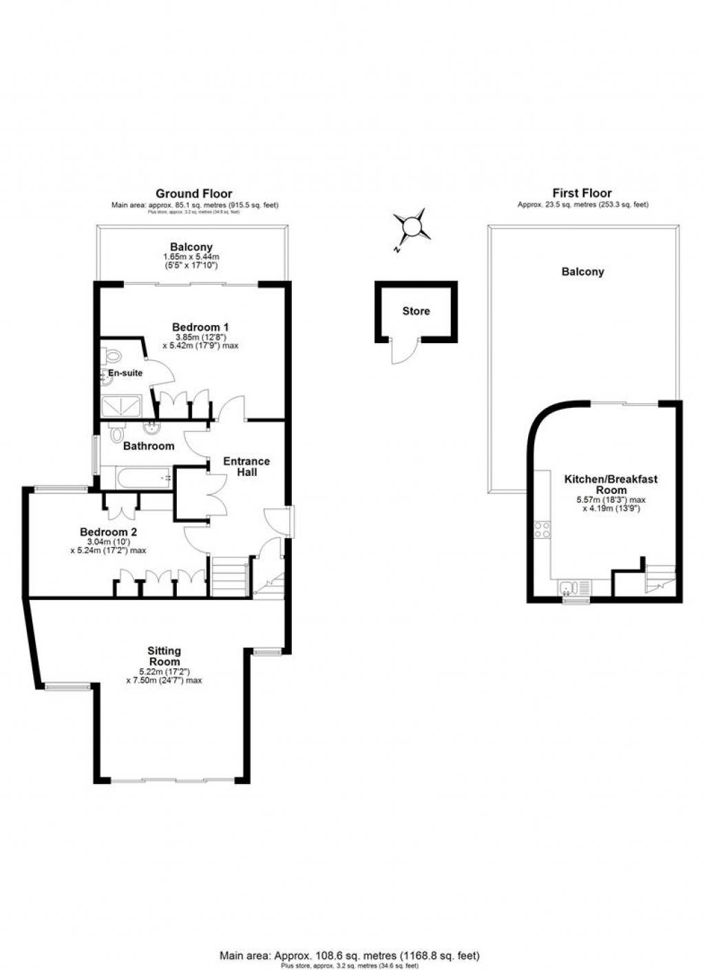Floorplans For Broad Reach, Paignton