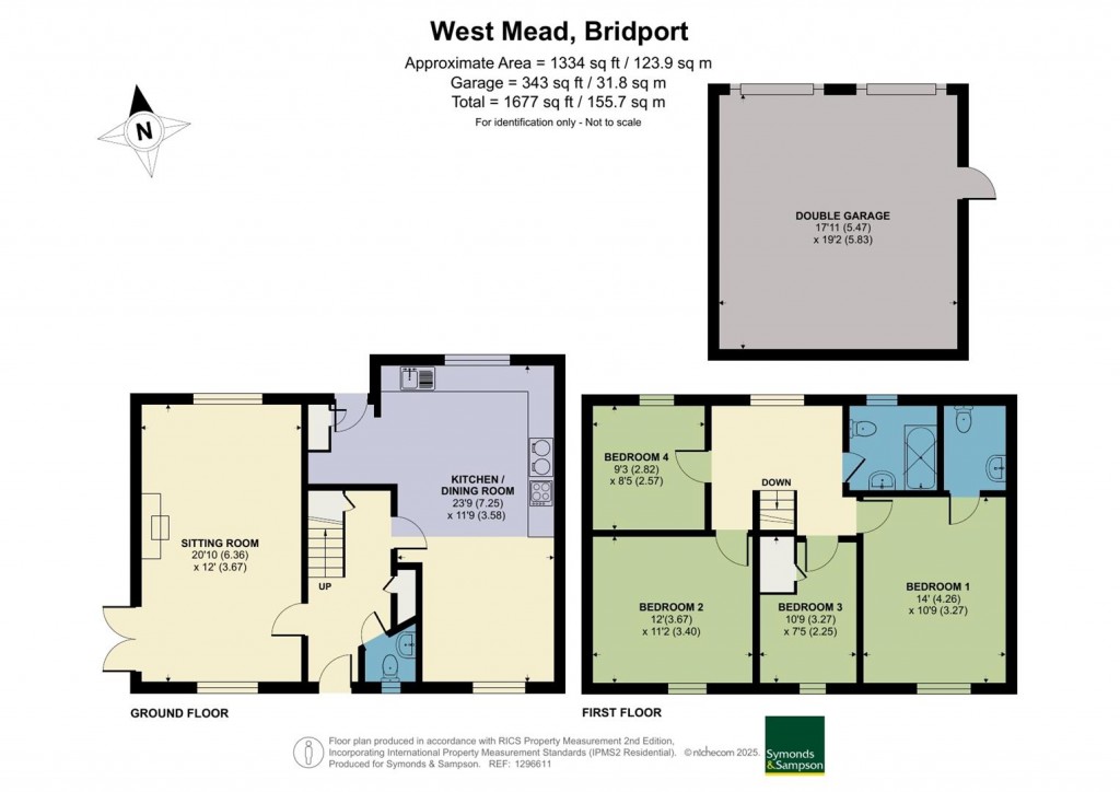 Floorplans For West Mead, Bridport, Dorset