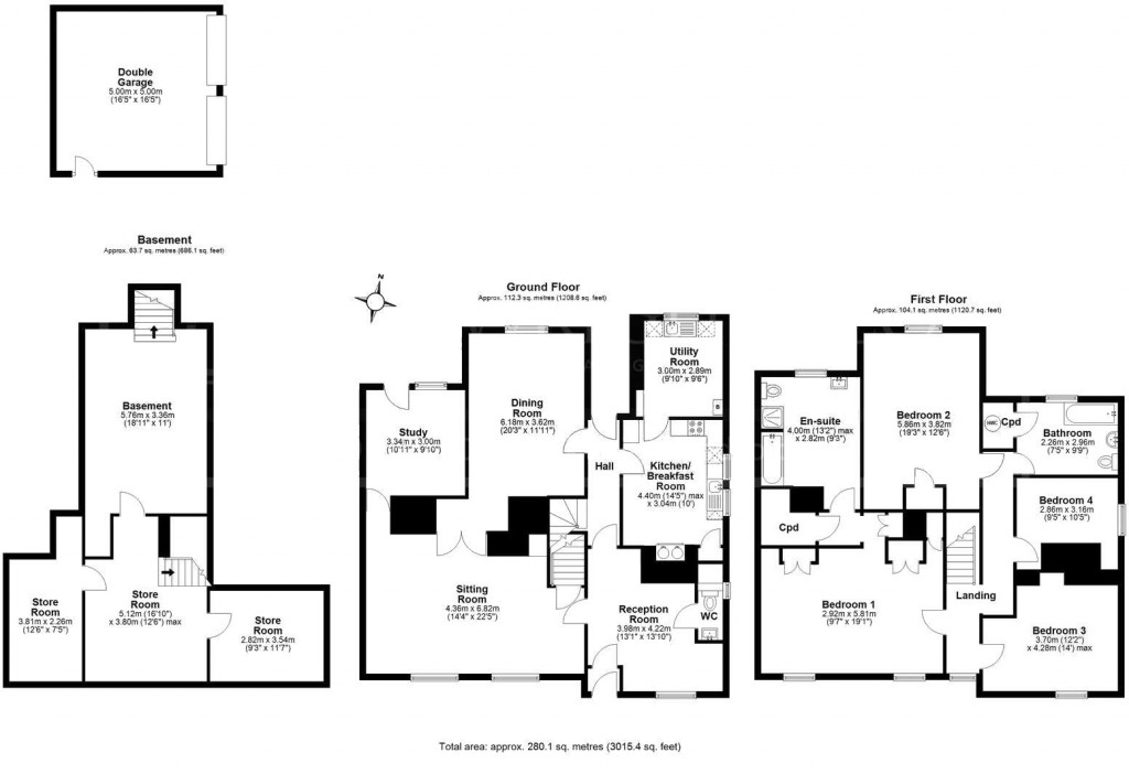 Floorplans For Castle Street, Saffron Walden
