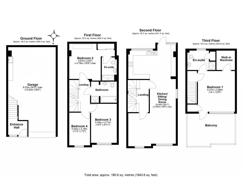 Floorplans For Baltic Way, Totnes