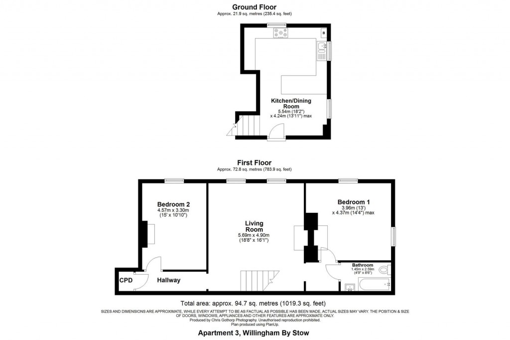 Floorplans For High Street, Willingham By Stow, Gainsborough