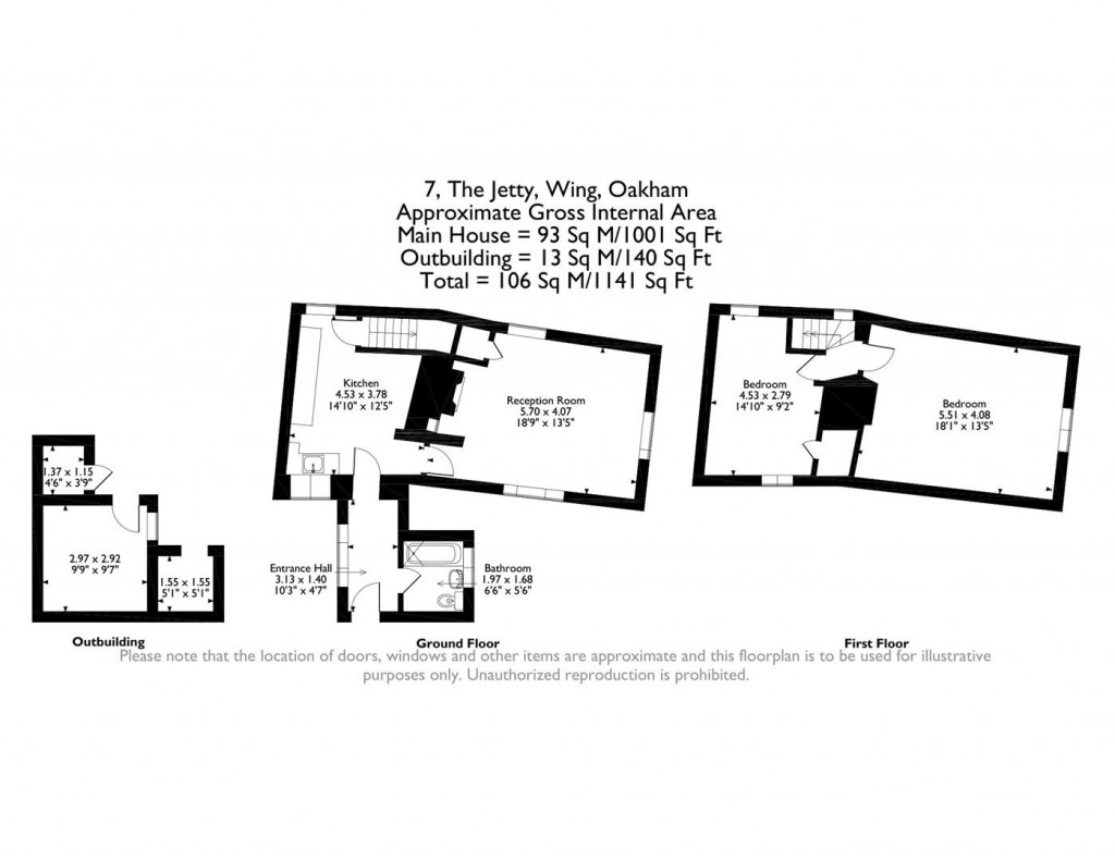 Floorplans For The Jetty, Wing, Oakham, Rutland