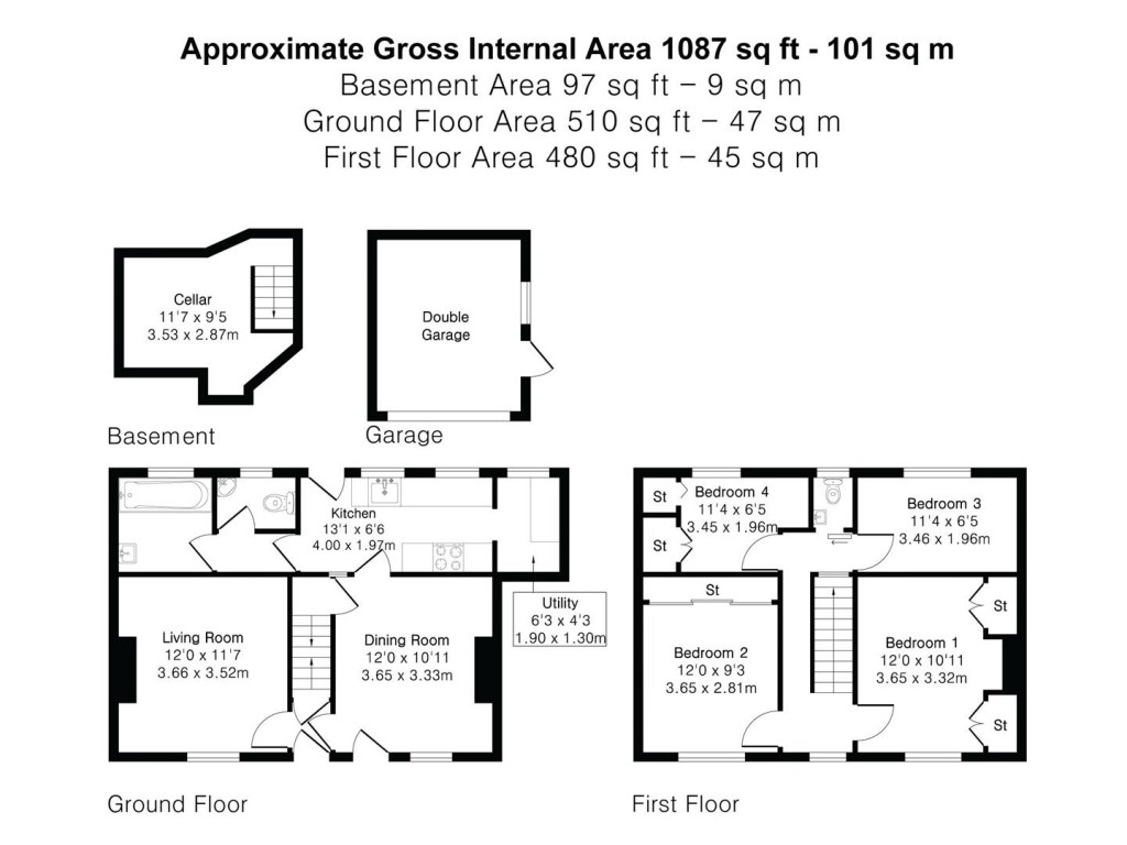 Floorplans For Prospect Place, Saffron Walden