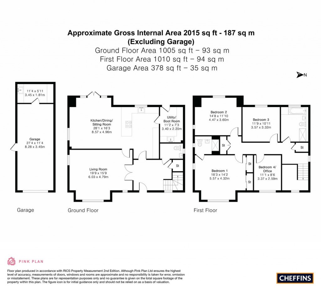Floorplans For High Street, Great Abington, Cambridge