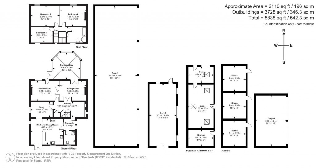 Floorplans For Smiths Farm, Fivehead, Taunton
