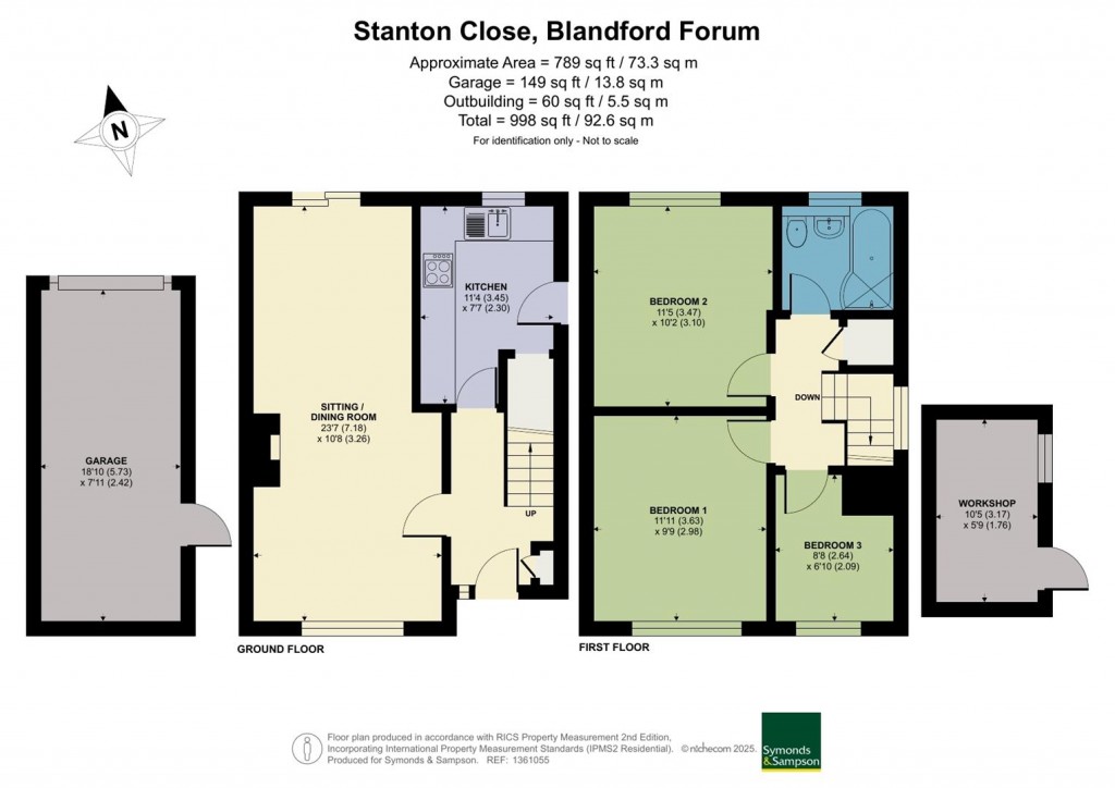 Floorplans For Stanton Close, Blandford Forum
