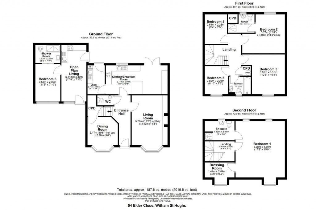 Floorplans For Elder Close, Witham St. Hughs, Lincoln