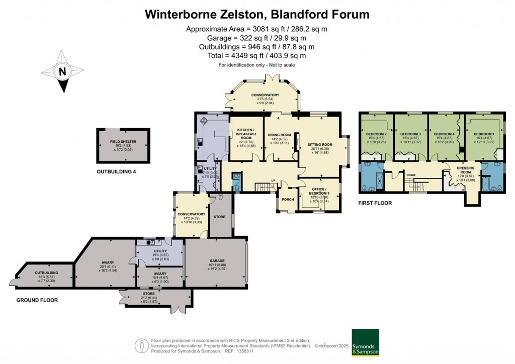 Floorplans For Winterborne Zelston, Blandford Forum