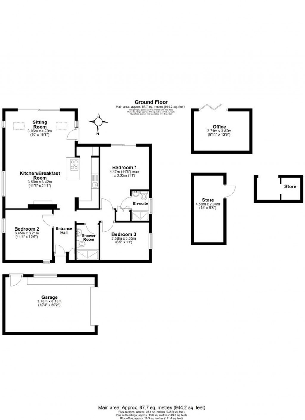 Floorplans For Grenville Close, Stokenham, Kingsbridge