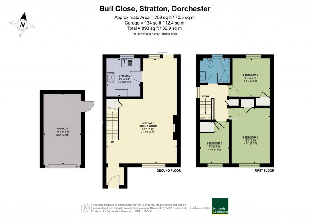 Floorplans For Bull Close, Stratton, Dorchester