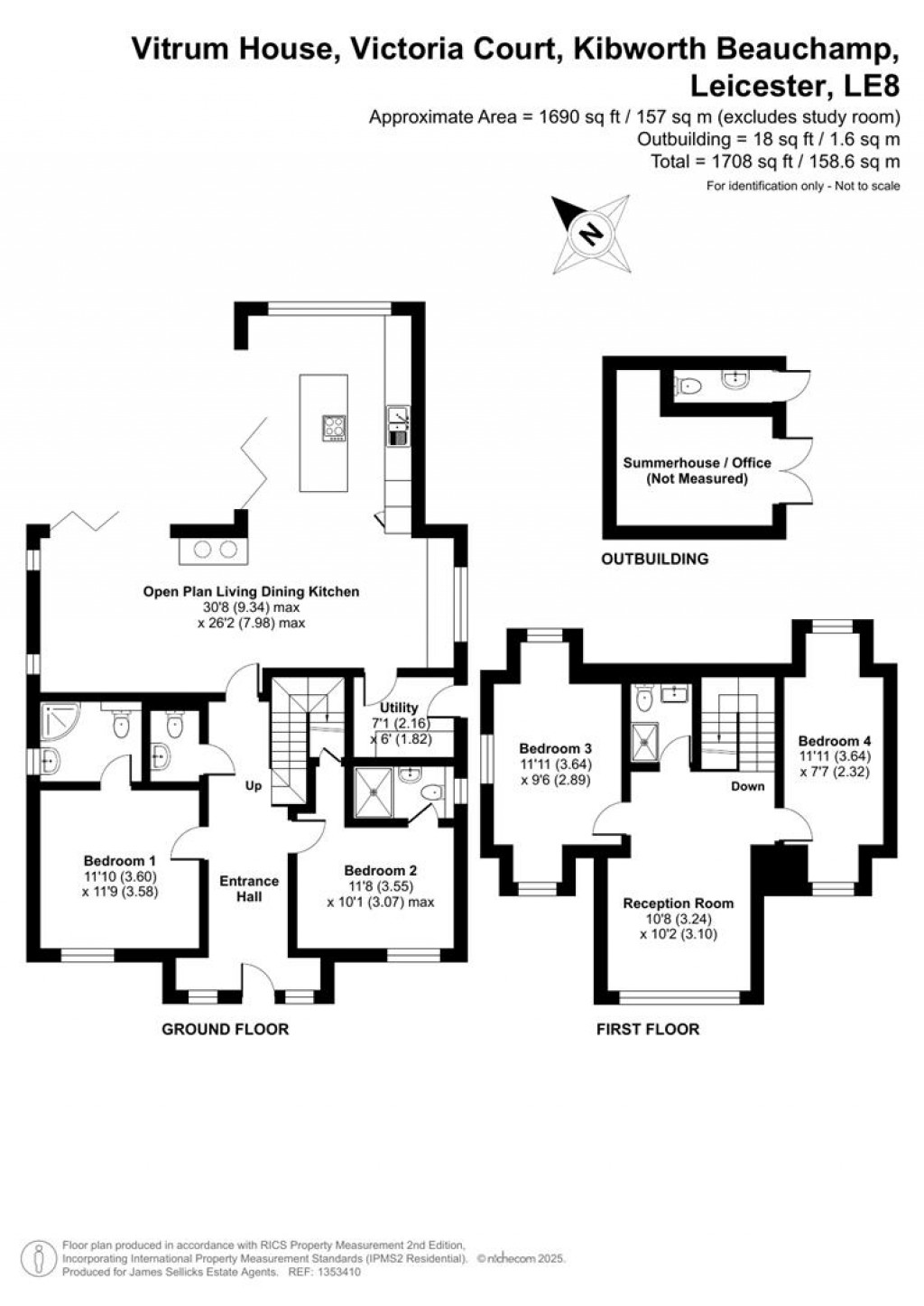 Floorplans For Vitrum House, Kibworth Beauchamp