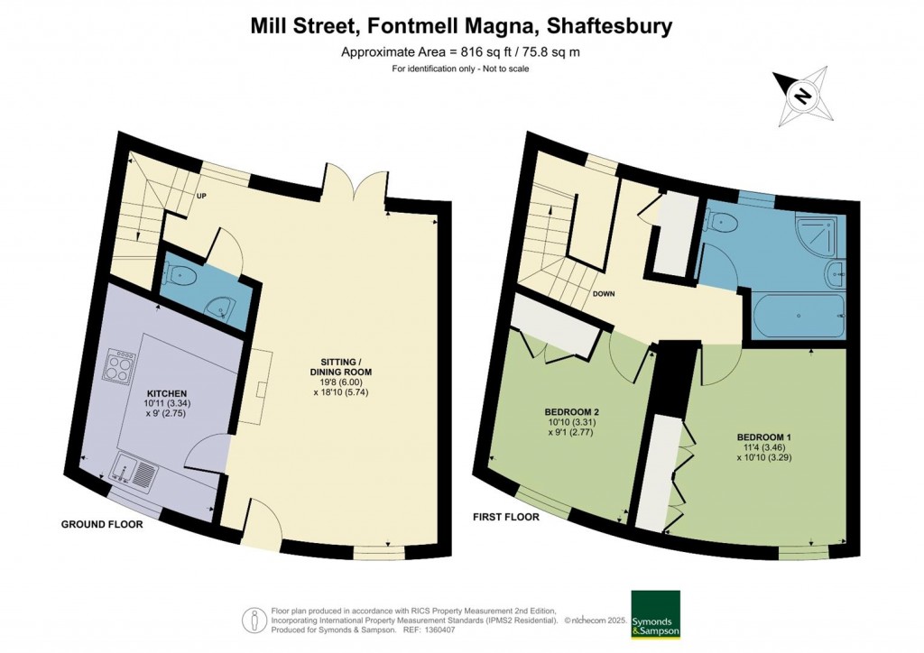 Floorplans For Mill Street, Fontmell Magna, Shaftesbury