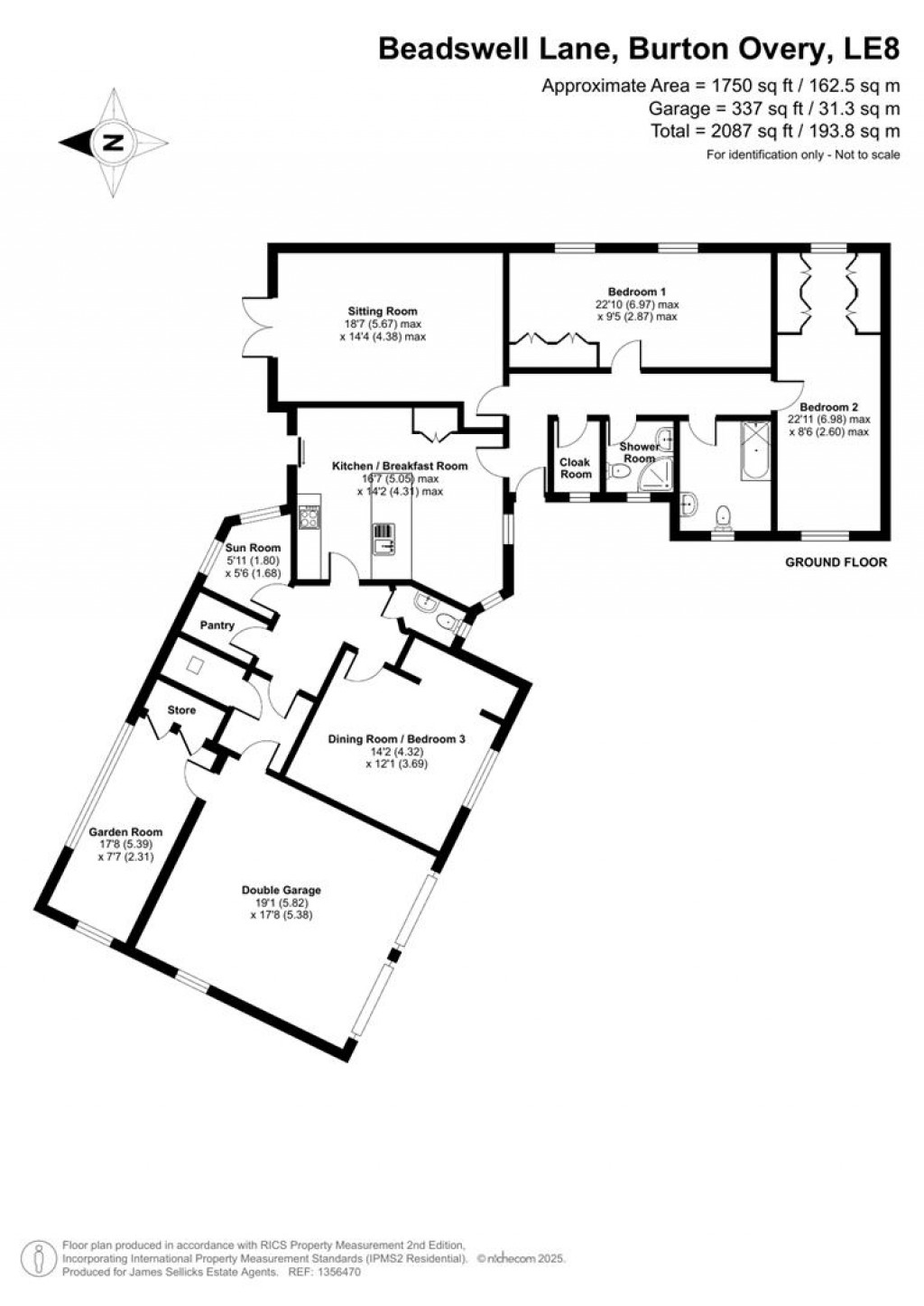 Floorplans For Beadswell Lane, Burton Overy, Leicestershire