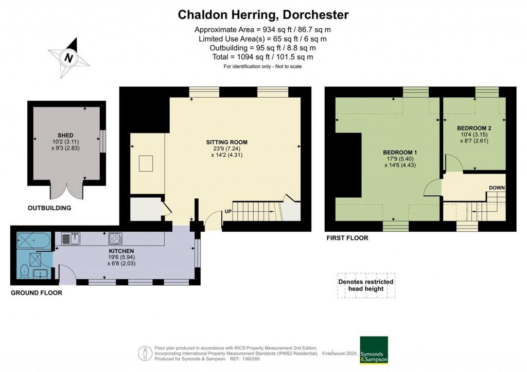 Floorplans For Chaldon Herring, Dorchester, Dorset