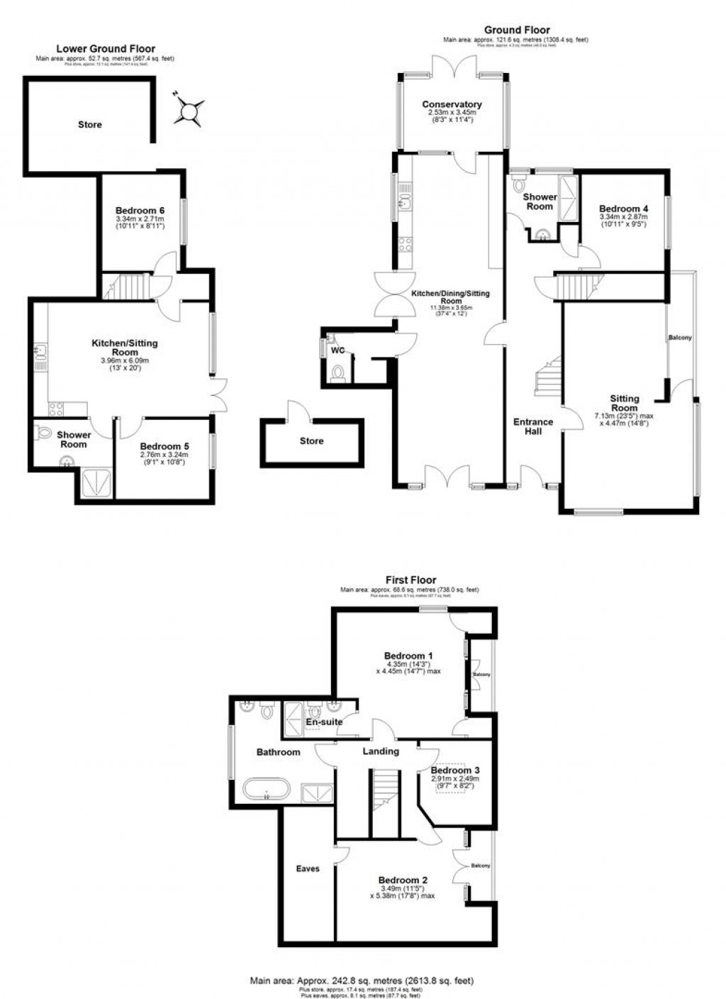 Floorplans For Wheatlands Road, Paignton