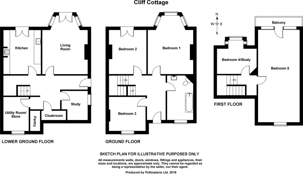 Floorplans For Cliff Road, Cowes