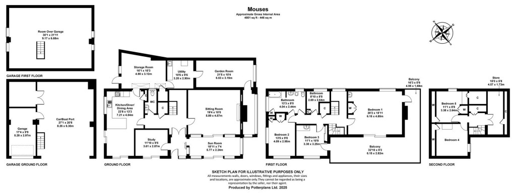 Floorplans For Seaview, Isle of Wight