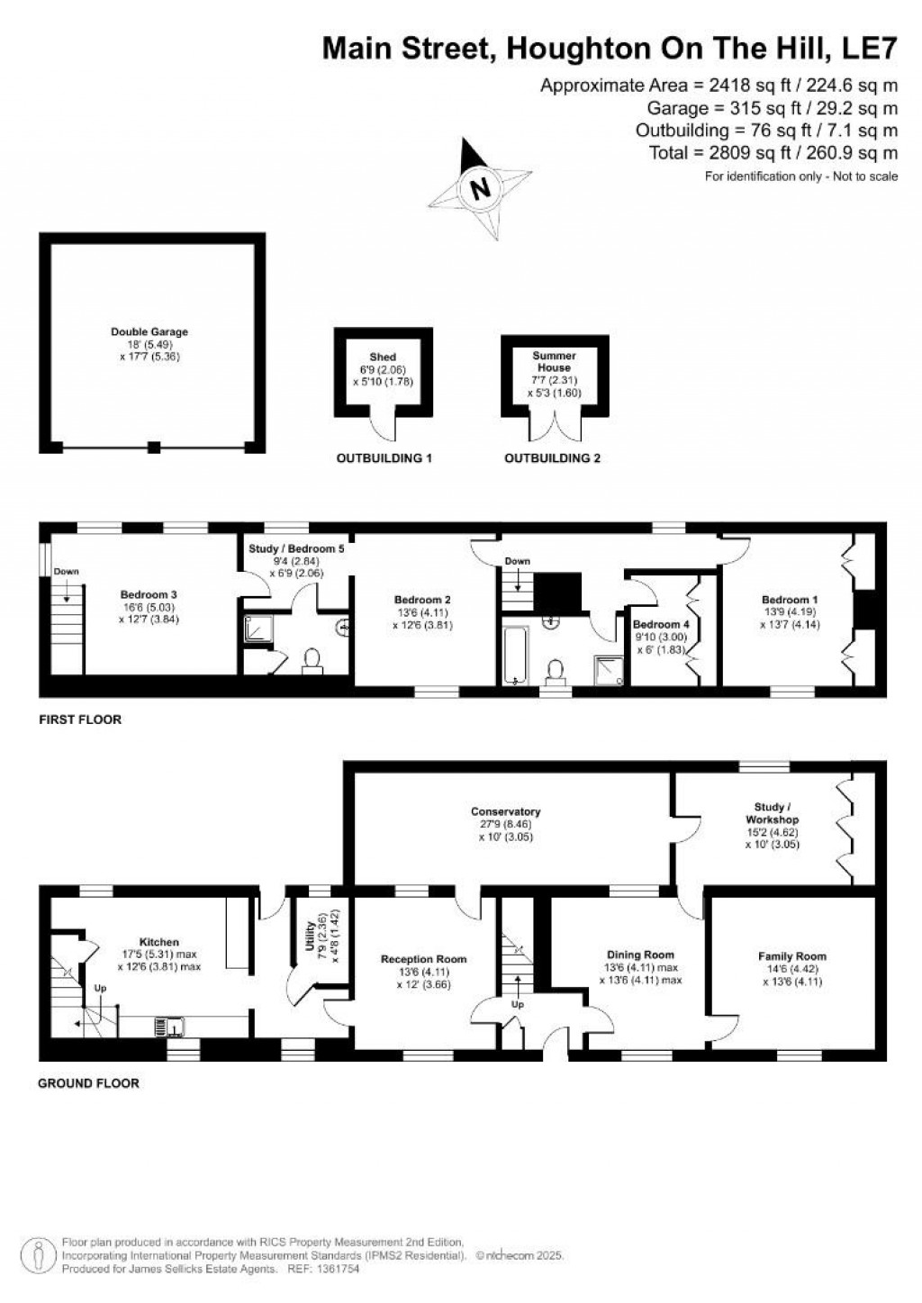 Floorplans For Main Street, Houghton-On-The-Hill, Leicestershire