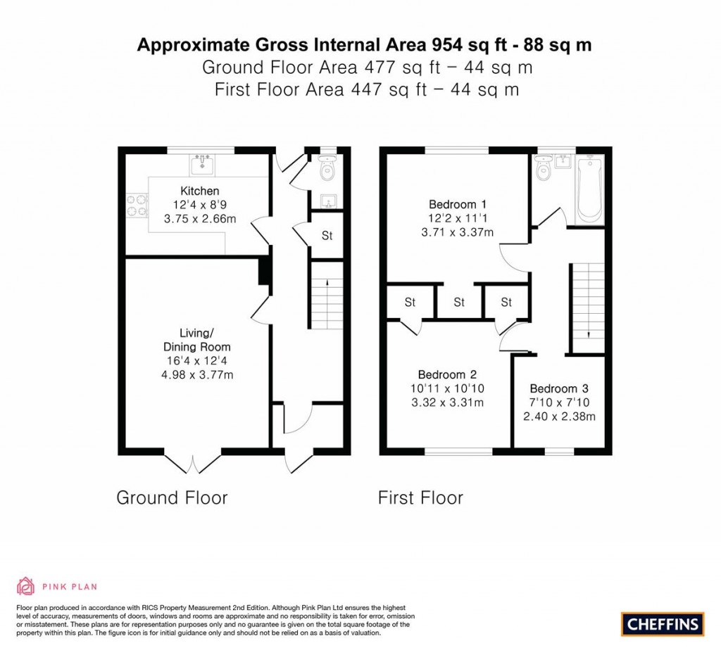Floorplans For Cambridge Close, Haverhill