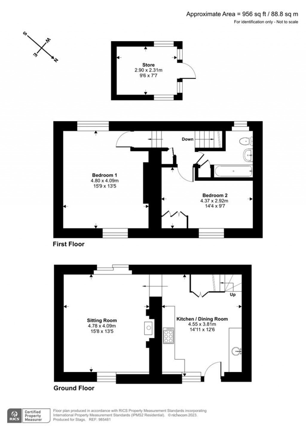 Floorplans For North Street, Ipplepen, Newton Abbot