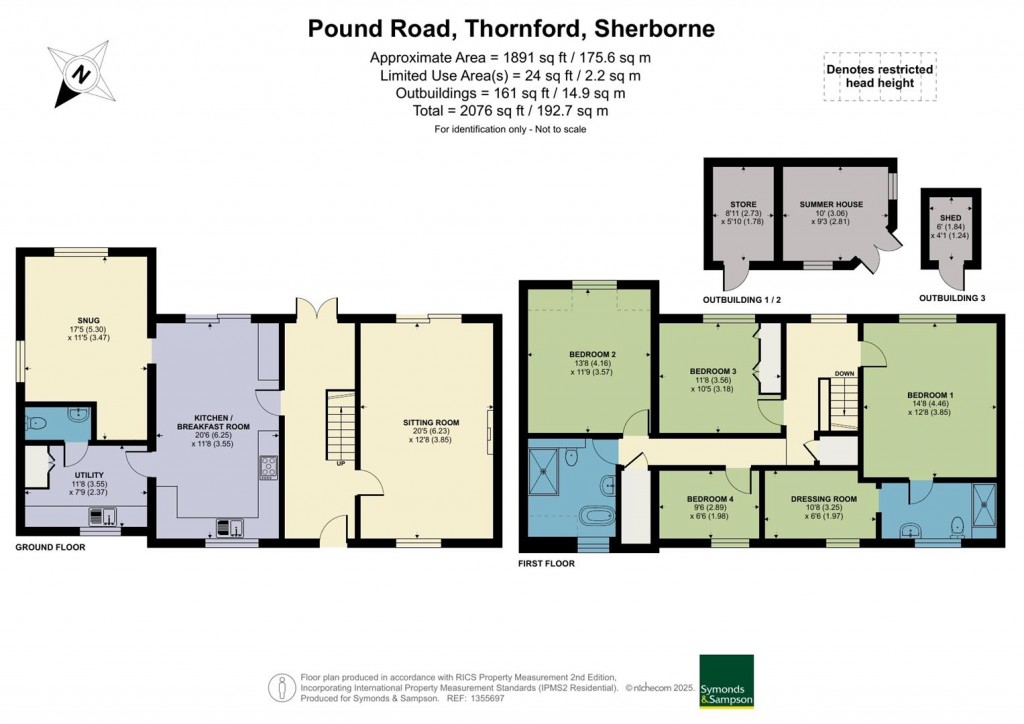 Floorplans For Pound Road, Thornford, Sherborne