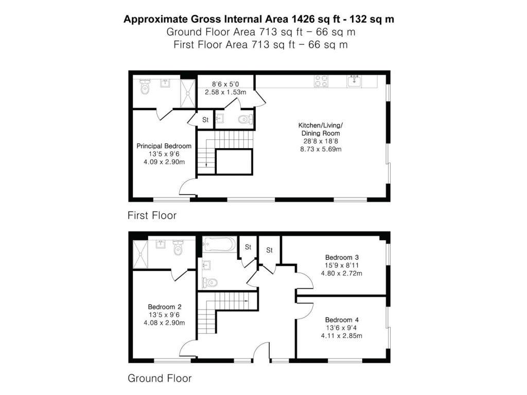 Floorplans For Stable Yard, Lode Fen, Lode