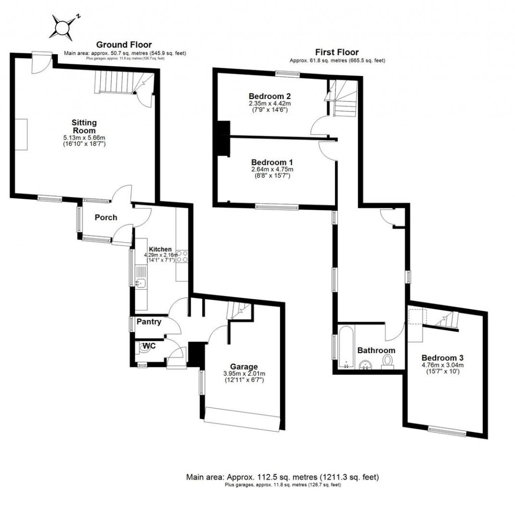Floorplans For Brook Street, Slapton, Kingsbridge
